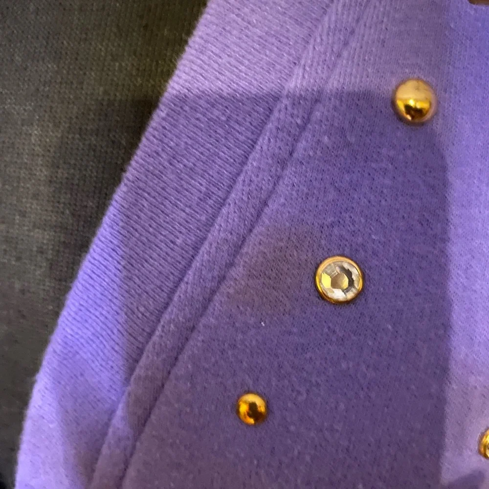 Vintage, Gepetto, purple, embellished, button-down, cardigan jacket.. - Picture 7 of 8